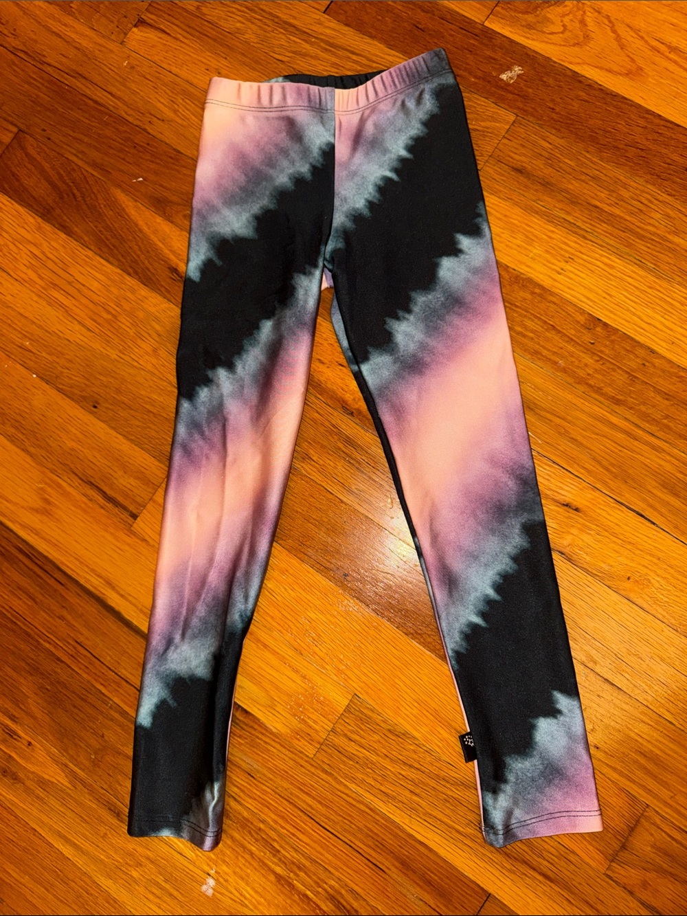 PixieLane girls Tie-Dye Leggings in Pink & Black
